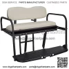 Yamaha G14, G16, G19, G22 Golf Cart Flip Folding Rear Back Seat Kit - Ivory
