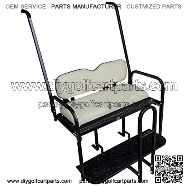 Performance Plus Carts Yamaha G14-G22 Golf Cart Rear Flip Back Seat Kit - Factory Ivory - Image 2