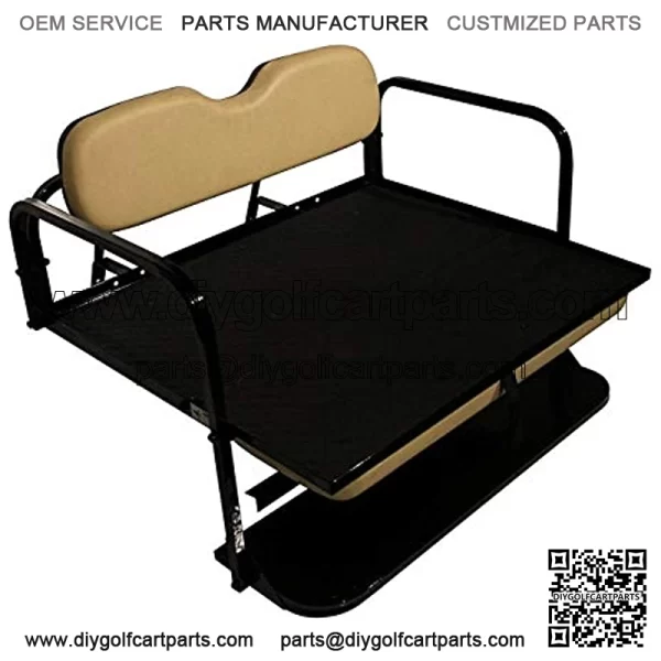 Club Car DS (00.5-Up Models) Golf Cart Rear Flip Seat Kit with Steel Frame - Image 2