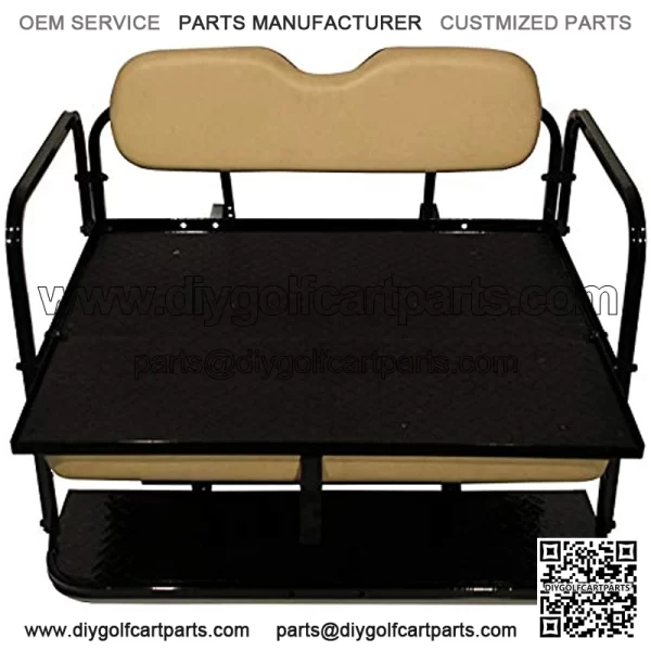 Club Car DS (00.5-Up Models) Golf Cart Rear Flip Seat Kit with Steel Frame - Image 3