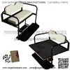 Performance Plus Carts Yamaha Drive2 Golf Cart Flip Folding Rear Back Seat Kit - Stone Grey Cushions