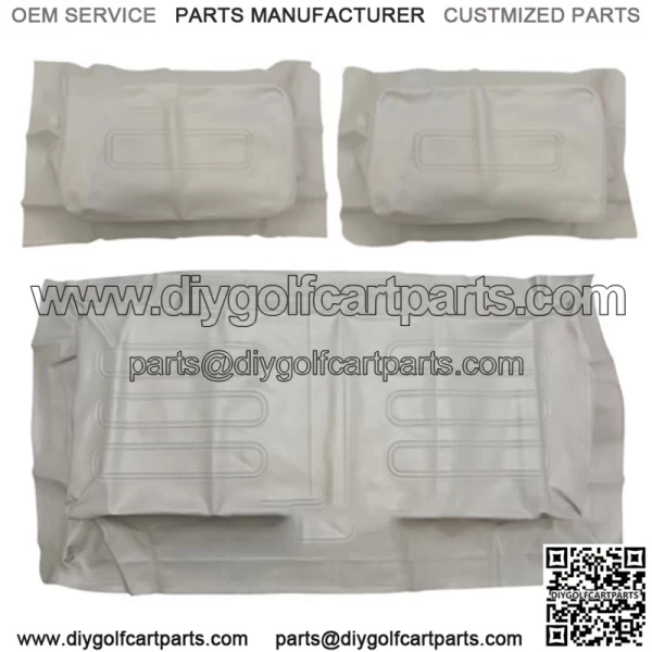Club Car DS GRAY Factory Vinyl Golf Cart Seat Cover Set - (1982-2000)