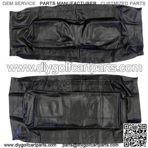Club Car DS BLACK Factory Vinyl Golf Cart Seat Cover Set - (2000-2013)
