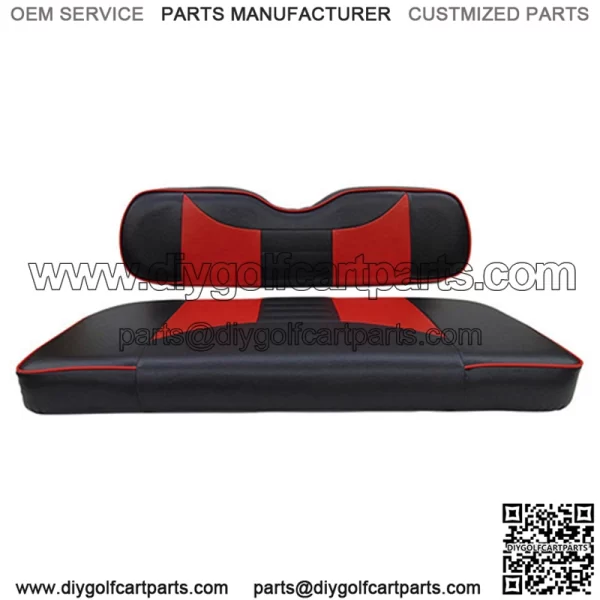 EZGO TXT / RXV Seat Covers - Rally Front Seats - Black/Red