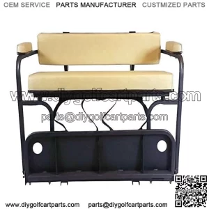 Golf Cart 2 in 1 Combo Seat Kit (Stone) & Golf Bag Carrier-Yamaha Drive 2