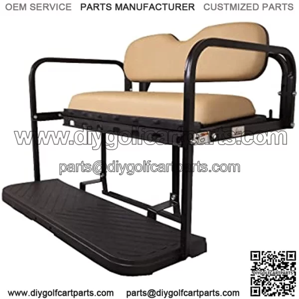 MACH3 EZGO TXT Golf Cart Rear Flip Seat Kit with Steel Frame | Compatible with 1995 & Up E-Z-GO TXT/Valor/Freedom TXT / T48 Models - Image 2