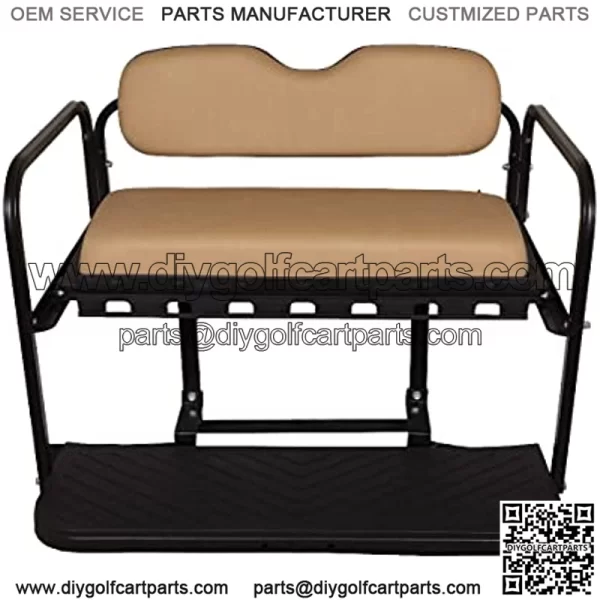 MACH3 EZGO TXT Golf Cart Rear Flip Seat Kit with Steel Frame | Compatible with 1995 & Up E-Z-GO TXT/Valor/Freedom TXT / T48 Models - Image 4