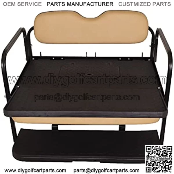 MACH3 EZGO TXT Golf Cart Rear Flip Seat Kit with Steel Frame | Compatible with 1995 & Up E-Z-GO TXT/Valor/Freedom TXT / T48 Models - Image 5
