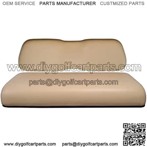 Golf Cart Front Seat Lean Back Cushion Front Seat Bottom Cushion, Tan/Black/Beige/Sand Stone Color for Club Car DS 2000.5+, EZGO TXT 1993+/RXV 2008