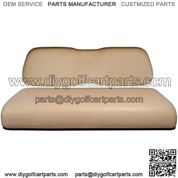 Golf Cart Front Seat Lean Back Cushion Front Seat Bottom Cushion, Tan/Black/Beige/Sand Stone Color for Club Car DS 2000.5+, EZGO TXT 1993+/RXV 2008