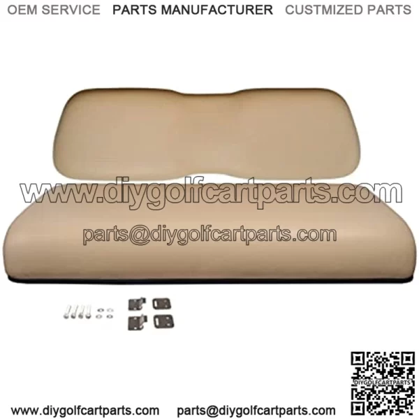 Golf Cart Front Seat Lean Back Cushion Front Seat Bottom Cushion, Tan/Black/Beige/Sand Stone Color for Club Car DS 2000.5+, EZGO TXT 1993+/RXV 2008 - Image 2