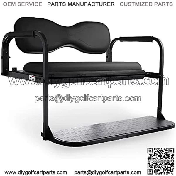 MODZ Flip4 EZGO TXT & TXT48 1995+ Golf Cart Rear Seat Kit ?C Black