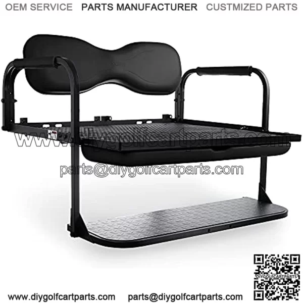 MODZ Flip4 EZGO TXT & TXT48 1995+ Golf Cart Rear Seat Kit ?C Black - Image 2