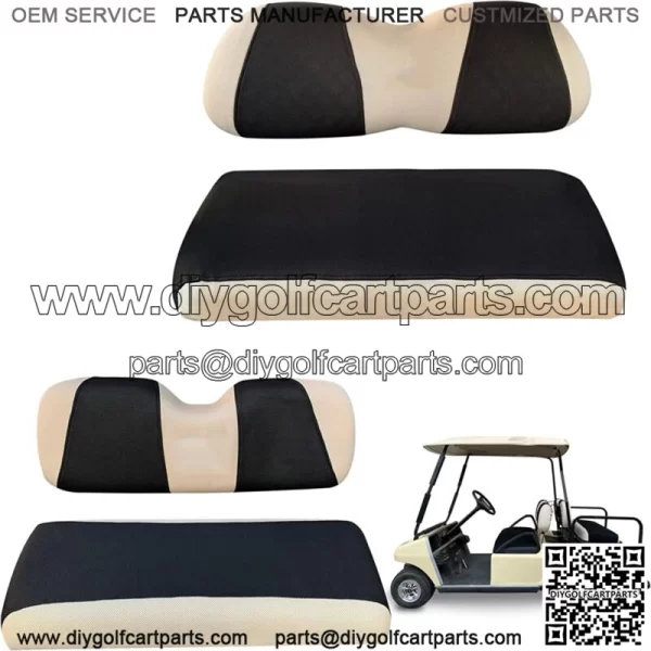 Golf Cart Front Rear Seat Cover Set For Club Car DS & EZGO RXV TXT