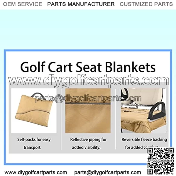 Golf Cart Seat Covers,EZGO Seat Covers,Golf Cart Seat Blanket,Golf Cart Seat Towel,Golf Cart Seat Cover for 2-Person Seats Club Car,Travel Sports Essential Golf Accessorie - Image 4