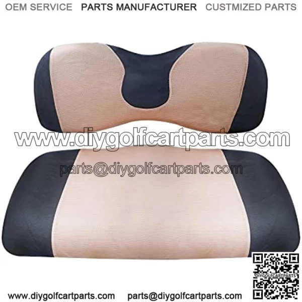 Golf Cart Seat Cover Set Fit for Club Car, EZGO, Yamaha, Breathable Air Bench Seat Covers Keep The Seats Cool in The Summer Heat Washable Polyester Mesh Cloth Without Logo-Large - Image 2