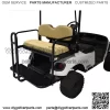 Rear Flip Seat Kit with Grab Bar for EZGO TXT (1995-Up) Golf Cart - Image 4