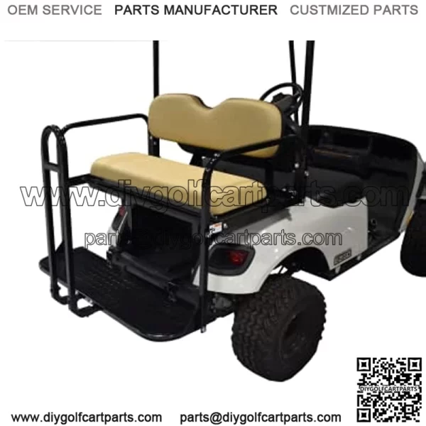 Rear Flip Seat Kit with Grab Bar for EZGO TXT (1995-Up) Golf Cart - Image 4