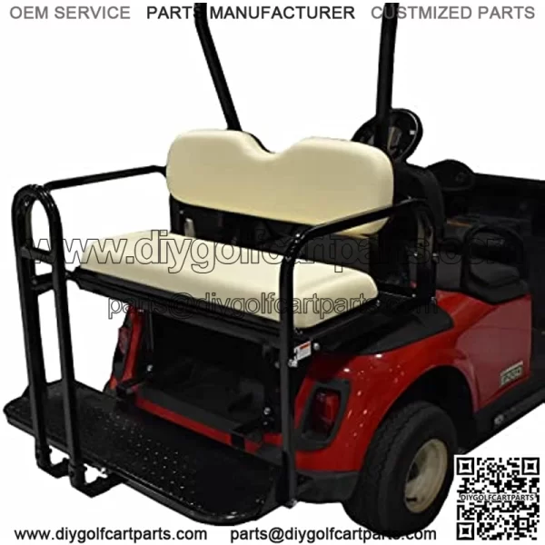 Rear Flip Seat Kit with Grab Bar for EZGO RXV (2008-Up) Golf Cart - Image 4