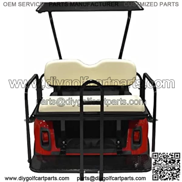 Rear Flip Seat Kit with Grab Bar for EZGO RXV (2008-Up) Golf Cart - Image 5