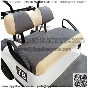 Golf Cart Seat Covers for EZGO TXT RXV & Club Car DS 2000-up, Breathable Air Mesh Fabric Washable - Gray Beige