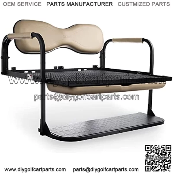 Flip4 EZGO RXV Golf Cart Rear Seat Kit ?C Stone Beige - Image 2