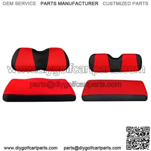 Front Rear Golf Cart Seat Covers for Yamaha G29 Drive & Drive 2, Club Car Precedent Carryall Tempo Onward and Star EV, Made w/ 3D Air Mesh Polyester Fabric Breathable Washable