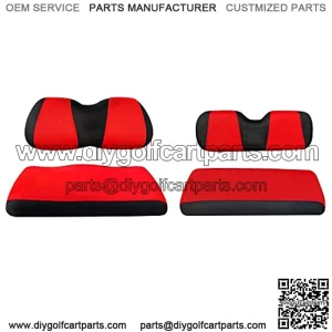 Golf Cart Front and Rear Seat Cover Set for Club Car Precedent & Yamaha 4 Passenger Models,Stylish Quality Bench Seat Covers Kit Breathable Washable Polyester Mesh Cloth (L+XS)