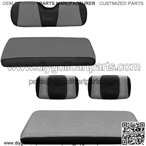 Golf Cart Front & Rear Seat Covers Full Set for Yamaha G2 G8 G9 G11 G14 G16 G19 G20 G21 G22 & Club Car DS Pre-2000, Tomberlin Emerge E2, E-Z-GO Marathon, Fits 4 Passenger Seat Golf Cart