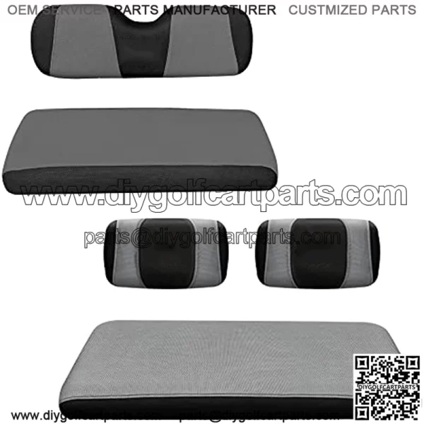Golf Cart Front & Rear Seat Covers Full Set for Yamaha G2 G8 G9 G11 G14 G16 G19 G20 G21 G22 & Club Car DS Pre-2000, Tomberlin Emerge E2, E-Z-GO Marathon, Fits 4 Passenger Seat Golf Cart