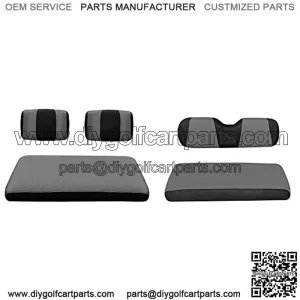 Golf Cart Front Rear Seat Covers for Yamaha G2 G8 G9 G11 G14 G16 G19 G20 G21 G22, Club Car DS pre-2000, Tomberlin Emerge, EZGO Marathon, Made w/ 3D Air Mesh Polyester Fabric Breathable Washable