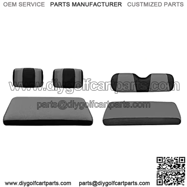 Golf Cart Front Rear Seat Covers for Yamaha G2 G8 G9 G11 G14 G16 G19 G20 G21 G22, Club Car DS pre-2000, Tomberlin Emerge, EZGO Marathon, Made w/ 3D Air Mesh Polyester Fabric Breathable Washable