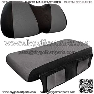 Upgrade Golf Cart Seat Cover Set with Storage Bag for Club Car Precedent Yamaha Mesh Polyester Washable Breathable