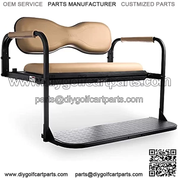 MODZ Flip4 EZGO TXT & TXT48 1995+ Golf Cart Rear Seat Kit ?C Tan