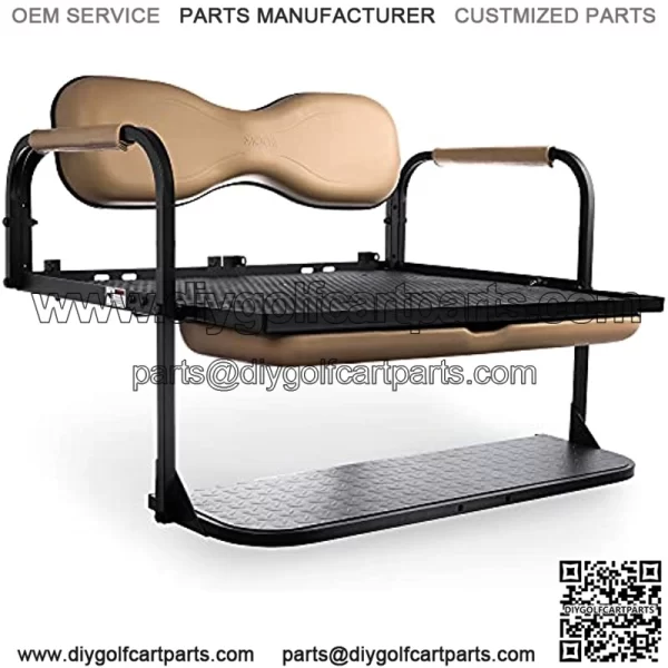 MODZ Flip4 EZGO TXT & TXT48 1995+ Golf Cart Rear Seat Kit ?C Tan - Image 2