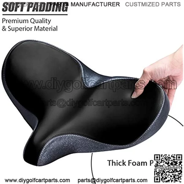 Oversized Comfort Bike Seat Comfortable Replacement Bike Saddle Memory Foam Soft Bike Saddle Waterproof Universal Fit Bicycle Seat for Women Men - Image 3