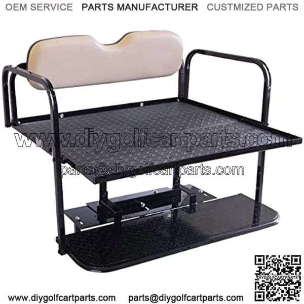 Club Car Precedent (04-Up) Golf Cart Rear Flip Seat Kit with Steel Frame - Image 2