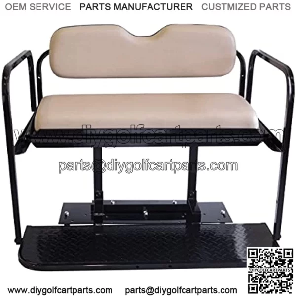 Club Car Precedent (04-Up) Golf Cart Rear Flip Seat Kit with Steel Frame - Image 3