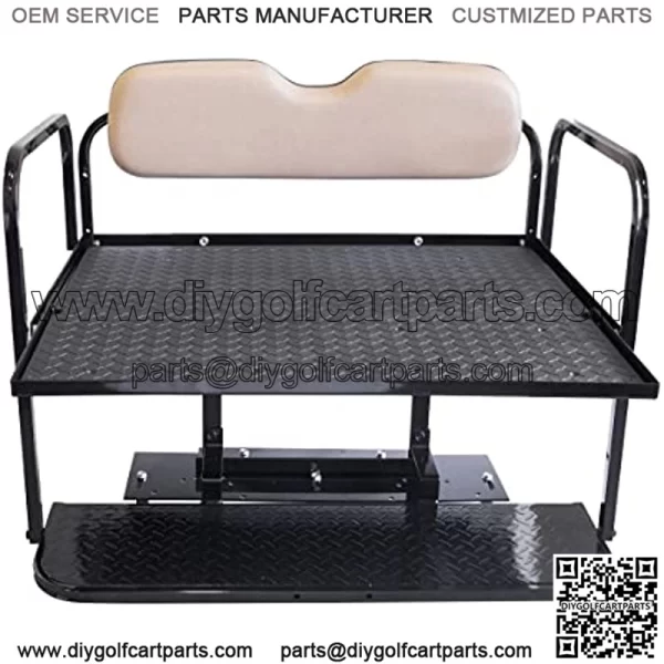 Club Car Precedent (04-Up) Golf Cart Rear Flip Seat Kit with Steel Frame - Image 4