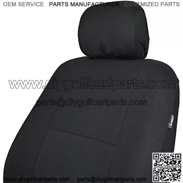 PolyPro Car Seat Covers Full Set in Solid Black ?C Front and Rear Split Bench Car Seat Cover, Easy to Install, Interior Covers for Auto Truck Van SUV - Image 3