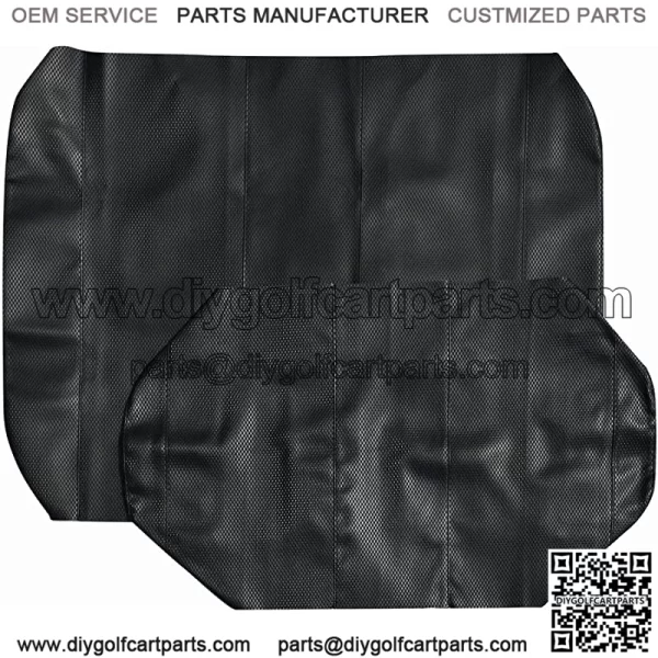 GOLF BALL DIVERS - EZGO TXT Golf Cart Seat Cover Replacement - for Front or Rear Bench Seat - Premium Marine Vinyl - 5 Panel Stitching - Easy to Install - Two-Tone Golf Cart Seat Covers - Black - Image 2