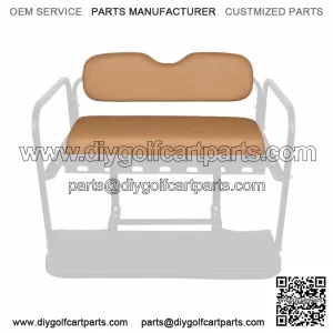 Golf Cart Rear Flip Seat Replacement Cushion Set (Club Car EZGO Yamaha) - Tan