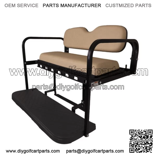 MACH3 Rear Flip Seat for Club Car Precedent/Tempo/Onward Golf Carts - Buff - Image 2