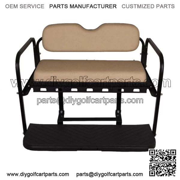MACH3 Rear Flip Seat for Club Car Precedent/Tempo/Onward Golf Carts - Buff - Image 3