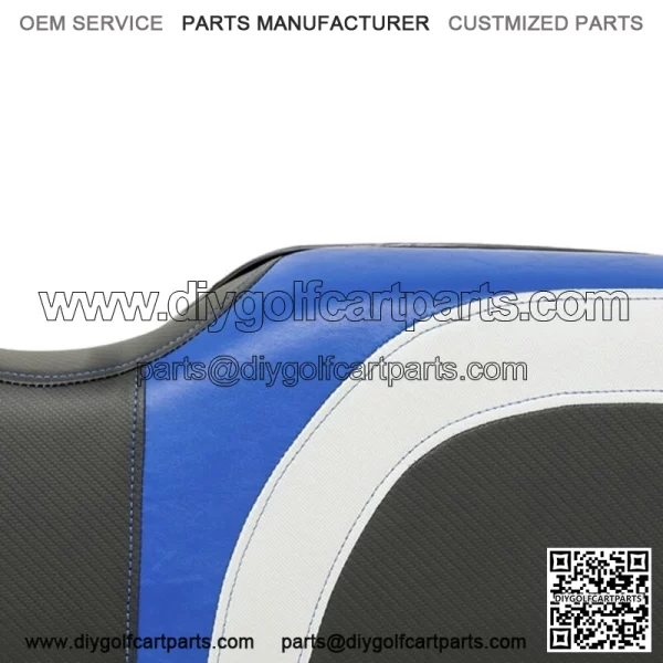 Blade Golf Cart Rear Seat Covers for Genesis 250/300 Seat Kits-Blue/Silver/Black - Image 3