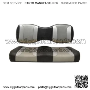Golf Cart Rear Seat Cushions for Genesis 250/300  - Black/Silver