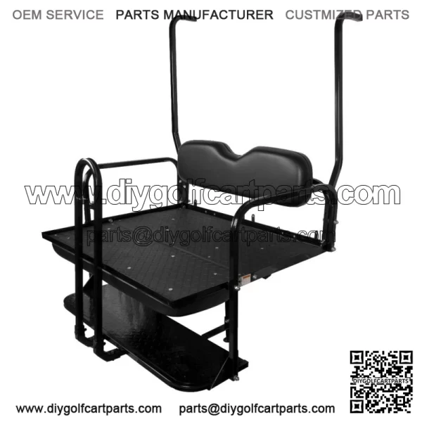 ProFX Rear Seat Kit with Grab Bar for Yamaha G14/G16/G19/G22 Golf Cart - Black - Image 2