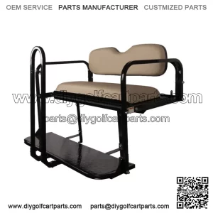 ProFX Rear Seat Kit with Grab Bar for EZGO RXV (2008-Up) Golf Cart - Stone