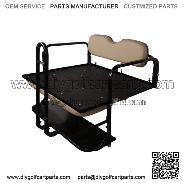 ProFX Rear Seat Kit with Grab Bar for EZGO RXV (2008-Up) Golf Cart - Stone - Image 2