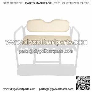 Golf Cart Rear Flip Seat Replacement Cushion Set (Club Car EZGO Yamaha) - Ivory